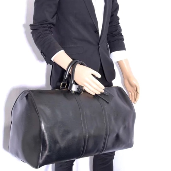 LOUIS VUITTON Epi Leather Black Keepall 50 Boston Bag - Picture 11 of 11
